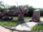 The monument from Chisinau, Moldova dedicated to the victims of the Chernobyl disaster and the people who participated in the rescue mission.