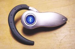 A typical Bluetooth mobile phone headset