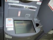 A BTMU ATM with a palm scanner (to the right of the screen)