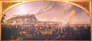 Depiction of the Battle of Chapultepec.