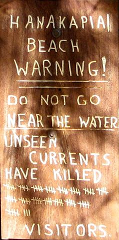 Image:Hanakapiai Beach Warning Sign Only.jpg