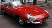 A 1963 E-Type Roadster on display in Indianapolis