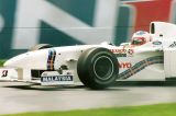 Rubens Barrichello driving for the Stewart Grand Prix team in 1997