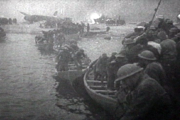British troops escaping from Dunkirk in lifeboats.