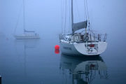 Sailboat on a mooring ball near Youngstown, NY