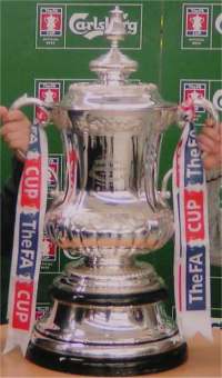 The FA Cup — this is the fourth trophy, in use since 1992, and identical in design to the third trophy introduced in 1911
