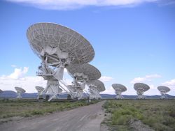The Very Large Array in New Mexico, an example of a radio telescope.