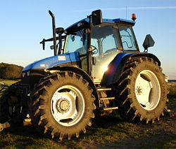 A modern European farm tractor