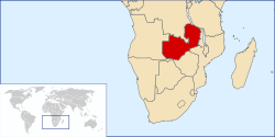 Location of Zambia