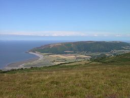 none View of the Porlock Vale over toward Bossington Hill from Porlock Hill