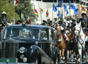 Robert Mugabe heading to the opening of Parliament