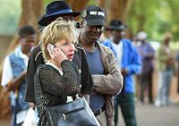Zimbabweans of all races line up to cast their vote in the 2005 general election
