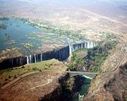 Victoria Falls, the end of the upper Zambezi and beginning of the middle Zambezi