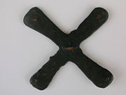 A Katanga Cross, an obsolete form of money.