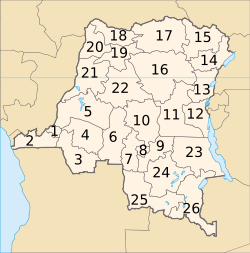 A new provincial map of Democratic Republic of Congo