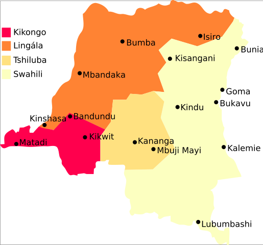 Image:Map - DR Congo, major languages.svg