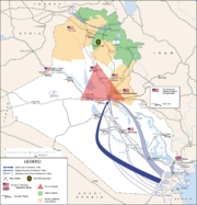 Map of major operations and battles of the Iraq War as of 2007