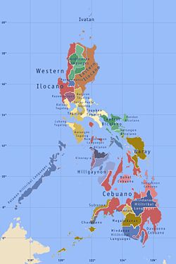 Map of the dominant ethnolinguistic groups of the Philippines.