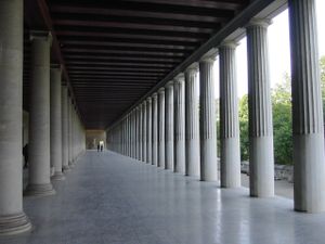 The restored Stoa of Attalus, Athens.