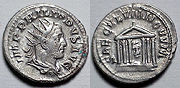 Coin showing the Roman Emperor, Philip the Arab.