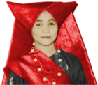 A Minangkabau woman in traditional dress