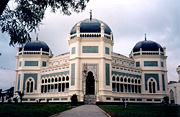 Medan's Masjid Raya ('Great Mosque'). Indonesia has the world's largest Muslim population.