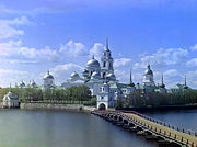 Monastery of St. Nilus on Stolbnyi Island in Lake Seliger near Ostashkov, ca. 1910