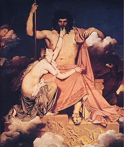 "Jupiter et Thétis" by Jean Ingres, 1811.