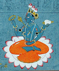 Vishnu seated