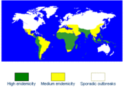 Locations of typhoid outbreaks worldwide