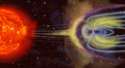 Solar particles interact with Earth's magnetosphere
