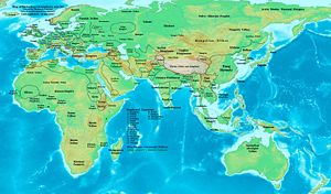 Eastern Hemisphere at the beginning of the 10th century AD.