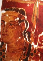 Probable Greek soldier in the Sampul tapestry, woollen wall hanging, 3rd–2nd century BC, Sampul, Urumqi Xinjiang Museum.