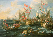 The Battle of Actium, by Lorenzo A. Castro, 1672.