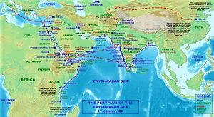 Roman trade with India according to the Periplus of the Erythraean Sea, 1st century AD.