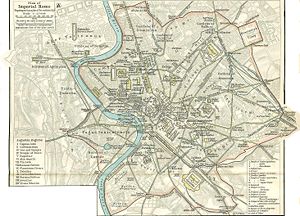 A map of Rome in 350