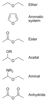 Not all compounds of the formula R-O-R are ethers.