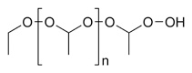 Structure of the polymeric diethyl ether peroxide