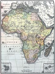 Map of Africa, 1890