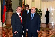 President Putin receives Donald Rumsfeld at the Kremlin in November 2001.