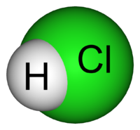 Molecular model of hydrogen chloride