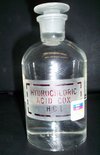 Hydrochloric acid is a common laboratory reagent.