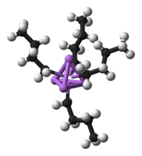 Organolithium reagents are most often found in polymeric form, such as n-butyllithium shown here