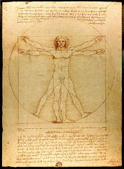 Leonardo da Vinci's Vitruvian Man depicts his vision for the perfectly proportioned man.