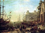 A seaport of the Villa Medici in 1638 by Claude Lorrain