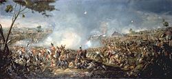 The Battle of Waterloo, where Napoleon was defeated by the Duke of Wellington in 1815