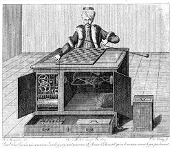 "Mechanical Turk" chess machine.