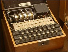 An Enigma model T (Tirpitz)—a modified commercial Enigma K manufactured for use by the Japanese.