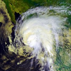 Hurricane Marty over the Gulf of California on September 22, 2003