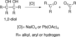 Oxidative breakage of carbon-carbon bond in 1,2-diols